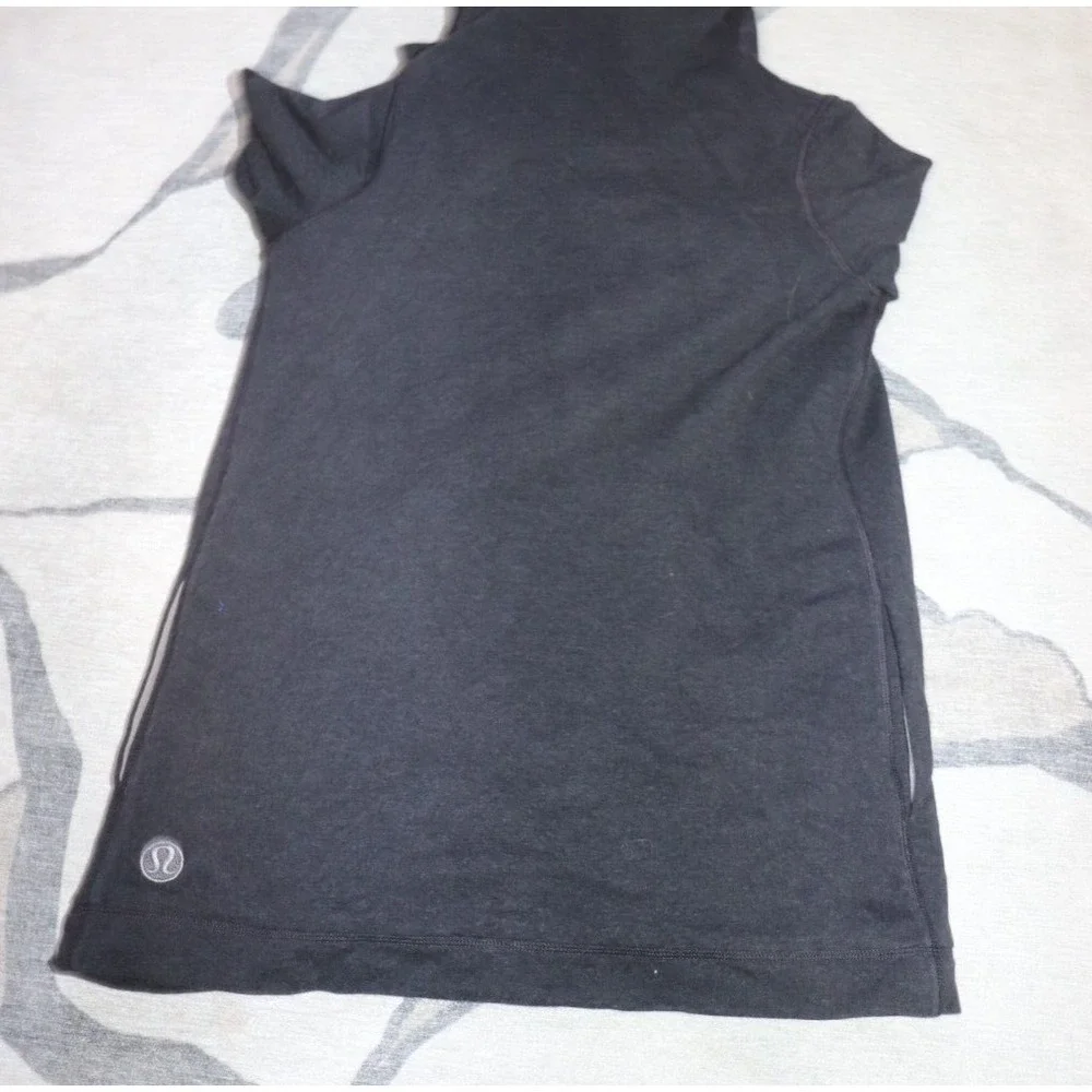 Lululemon Grey Method Wrap Asymmetrical Zip Cowl Neck Jacket size 4 - Picture 4 of 5